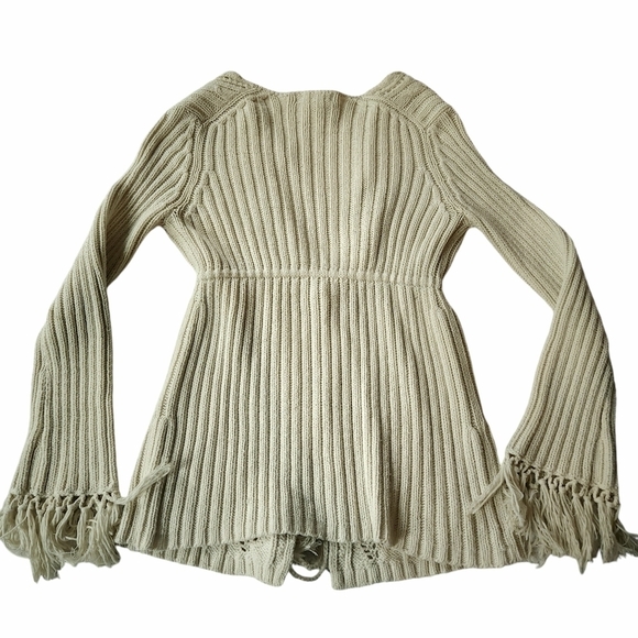 Express sz M Fringe Knit Sweater Cardigan - Picture 4 of 9